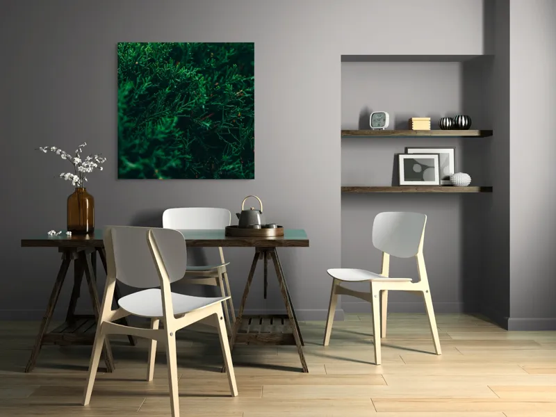Tablou Canvas, "Verdele naturii în prim-plan misterios", 100 x 100 cm – poza 6