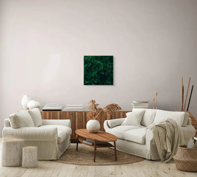 Tablou Canvas, "Verdele naturii în prim-plan misterios", 50 x 50 cm – poza 7