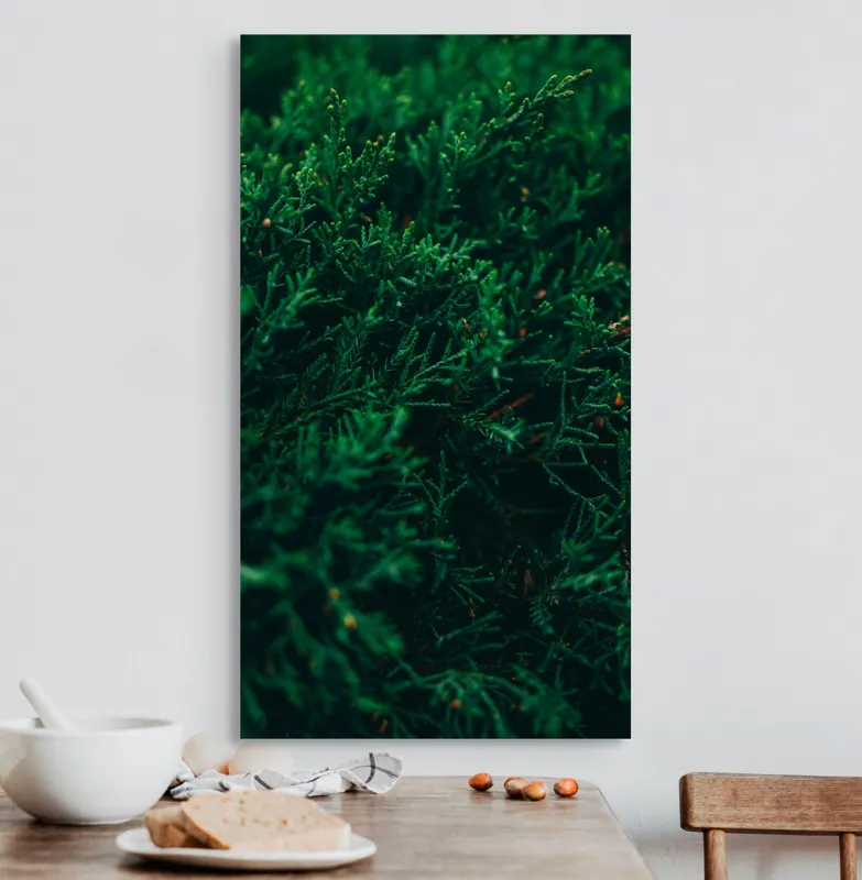 Tablou Canvas, "Verdele naturii în prim-plan misterios", 50 x 90 cm – poza 3