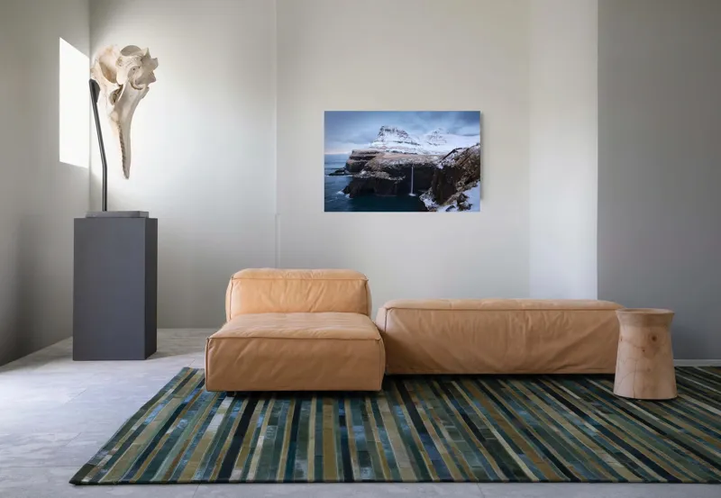 Tablou Canvas, "Cascada în peisajul înghețat de munte", 90 x 50 cm – poza 8
