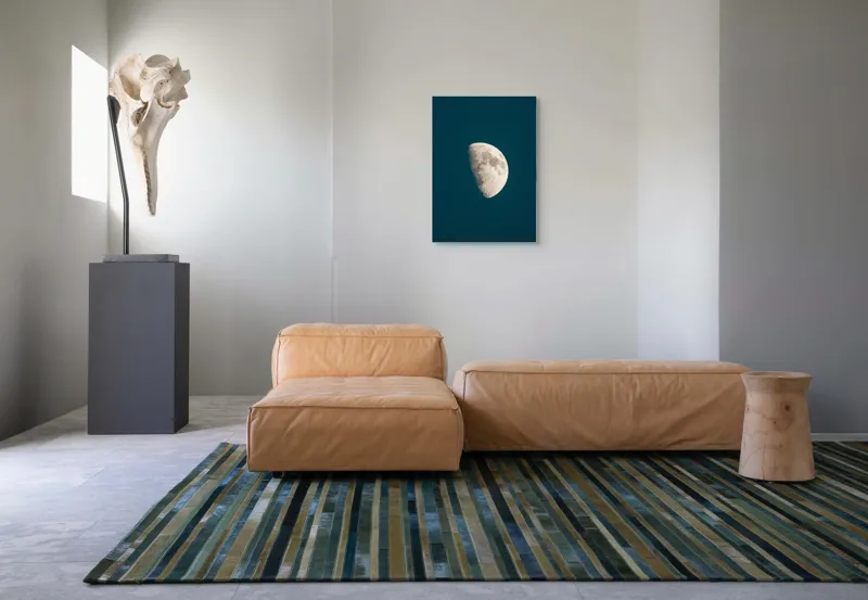 Tablou Canvas, "Luna la apogeul serenității nocturne", Lună, Semilună, Noapte, Cer, Mister, Strălucire, Cratere, Calm, Lumină, Misterios, 50 x 70 cm – poza 7
