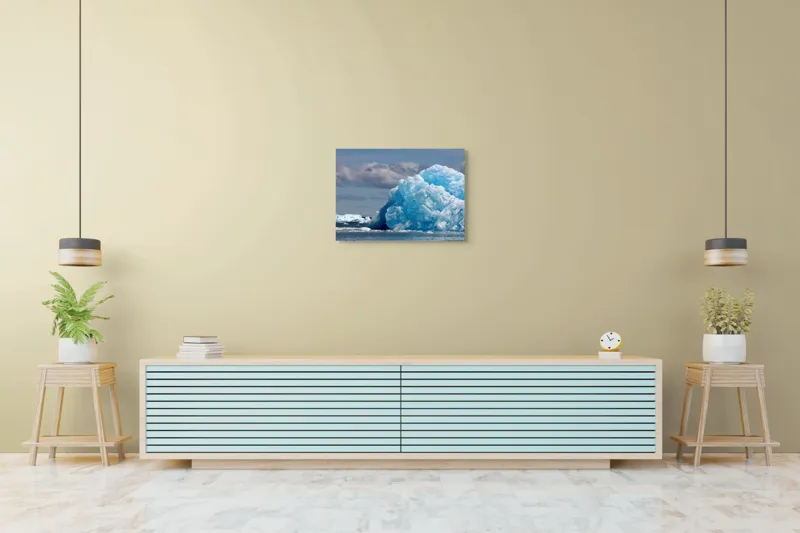 Tablou Canvas, "Misterul ghețarilor sub cerul înnorat", Nor, Apă, Ghețar, Culoare, Cer, Natură, Peisaj, 70 x 50 cm – poza 7