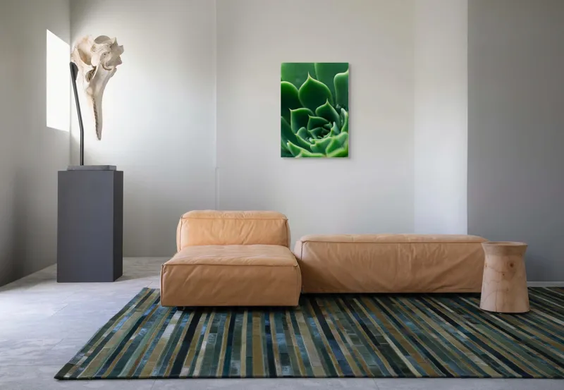 Tablou Canvas, "Frumusețea verde a naturii succulente", Verde, Succulentă, Frunze, Geometrie, Natură, Textură, Vitalitate, Simetrie, Design, 50 x 70 cm – poza 7