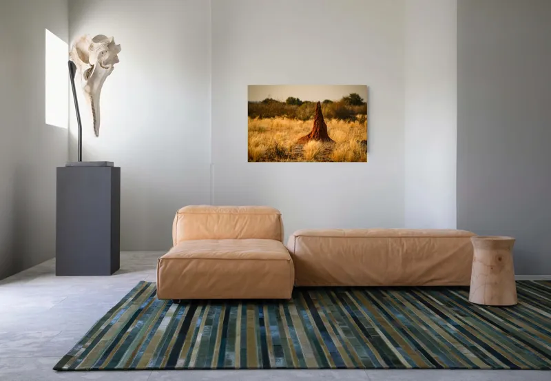 Tablou Canvas, "Turn de pământ în savană arsă", Teritoriu, Arid, Răsărit, Natură, Savură, Izolare, Nisip, Căldură, 90 x 50 cm – poza 8
