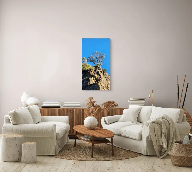 Tablou Canvas Arbore Solitar pe Stâncă Multicolor, 50 x 90 cm – poza 7