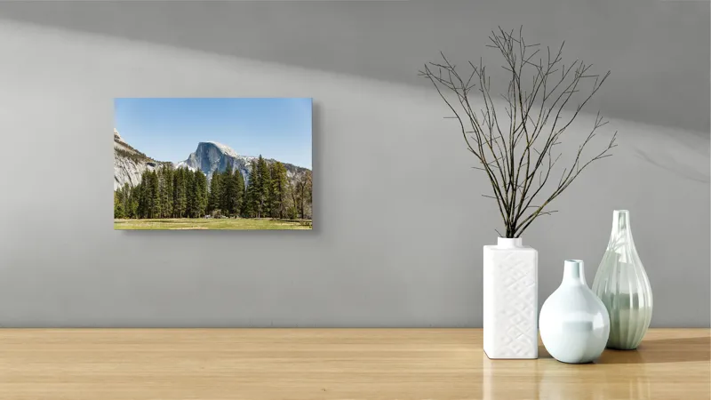Tablou Canvas, "Semetia grandioasă a naturii albastre", Munți, Cer, Pini, Stâncă, Natură, Peisaj, Parc, Tranquilitate, 39 x 26 cm – poza 8