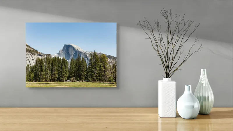 Tablou Canvas, "Semetia grandioasă a naturii albastre", Munți, Cer, Pini, Stâncă, Natură, Peisaj, Parc, Tranquilitate, 54 x 39 cm – poza 3