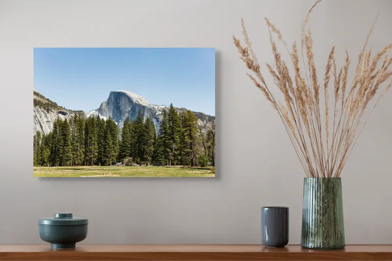 Tablou Canvas, "Semetia grandioasă a naturii albastre", Munți, Cer, Pini, Stâncă, Natură, Peisaj, Parc, Tranquilitate, 54 x 39 cm – poza 4