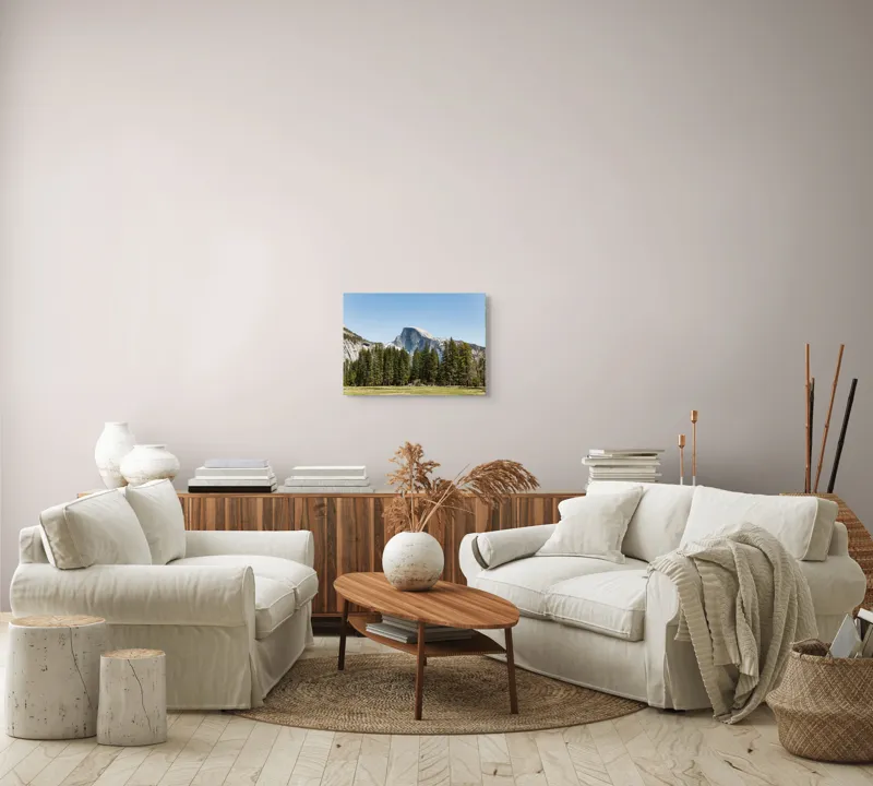 Tablou Canvas, "Semetia grandioasă a naturii albastre", Munți, Cer, Pini, Stâncă, Natură, Peisaj, Parc, Tranquilitate, 54 x 39 cm – poza 5