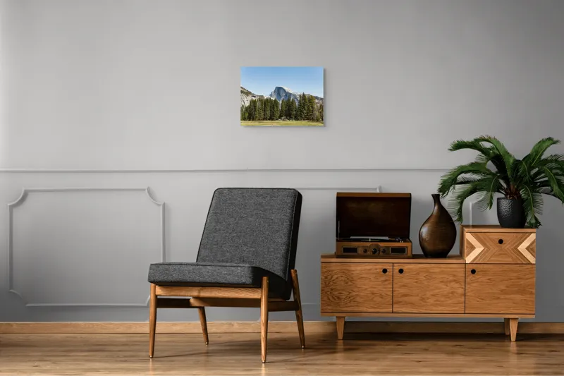 Tablou Canvas, "Semetia grandioasă a naturii albastre", Munți, Cer, Pini, Stâncă, Natură, Peisaj, Parc, Tranquilitate, 54 x 39 cm – poza 7