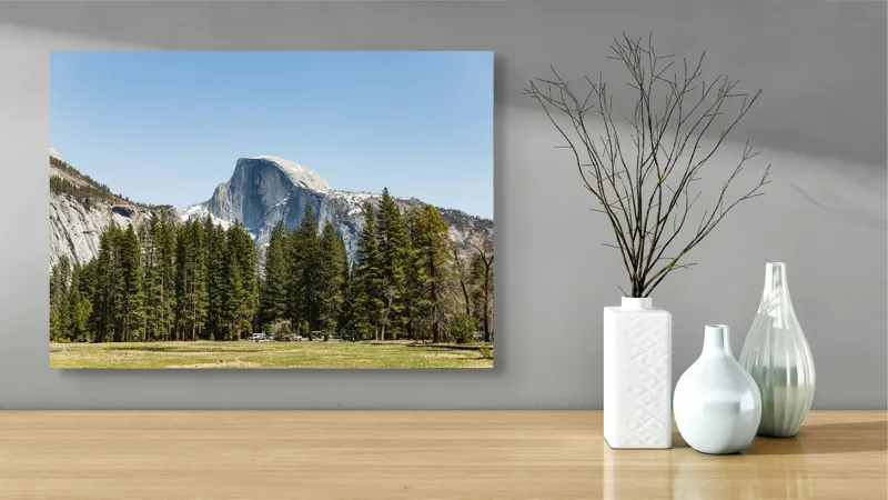 Tablou Canvas, "Semetia grandioasă a naturii albastre", Munți, Cer, Pini, Stâncă, Natură, Peisaj, Parc, Tranquilitate, 70 x 50 cm – poza 3