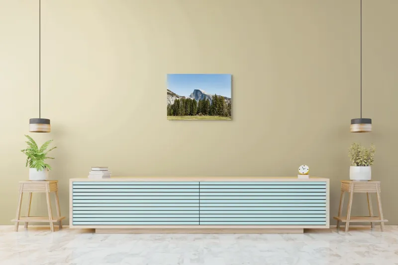 Tablou Canvas, "Semetia grandioasă a naturii albastre", Munți, Cer, Pini, Stâncă, Natură, Peisaj, Parc, Tranquilitate, 70 x 50 cm – poza 7