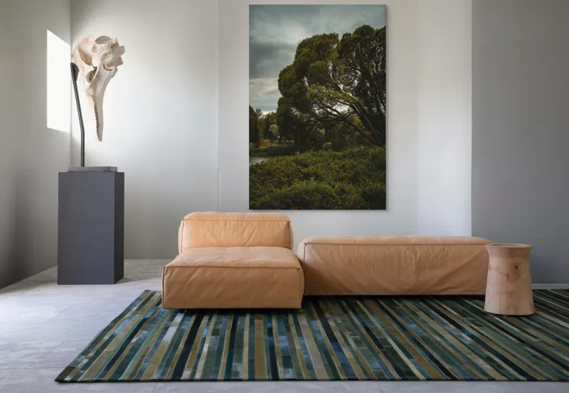 Tablou Canvas, "Copacul singuratic sub cer înnourat", Arbori, Frunziș, Cer, Noros, Peisaj, Verdeață, Natură, Tranquilitate, 100 x 150 cm – poza 7