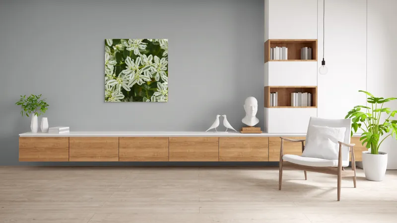 Tablou Canvas, "Flori de lapte în grădină luxuriantă", 100 x 100 cm – poza 8