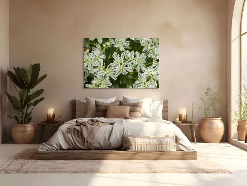 Tablou Canvas, "Flori de lapte în grădină luxuriantă", Nu pot identifica plante sau flori din imagini., 150 x 100 cm – poza 4