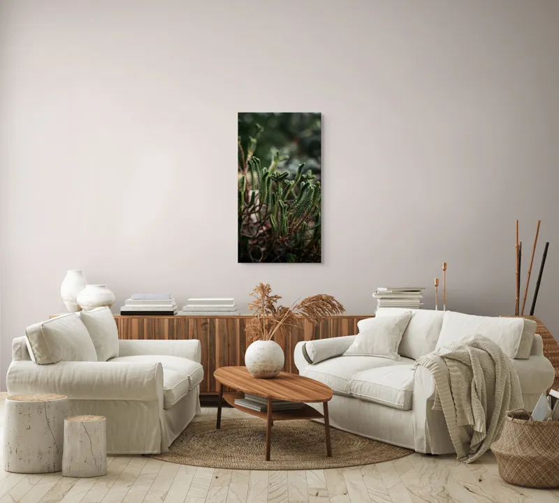 Tablou Canvas, "Frumusețea verde a naturii sălbatice", Verde, Textură, Frunze, Natural, Abundență, Detalii, Plante, Vitalitate, 50 x 90 cm – poza 7