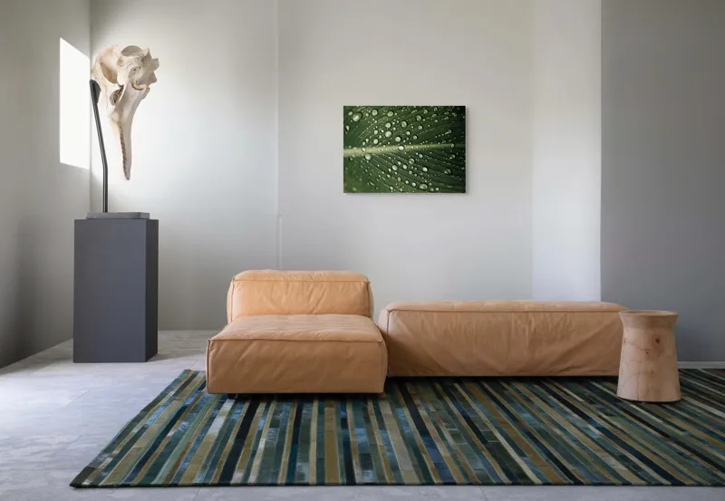 Tablou Canvas, "Picături de ploaie pe frunză verde", Picături, Frunză, Verde, Apă, Natură, Lumină, Textură, Răcoritoare, 70 x 50 cm – poza 8
