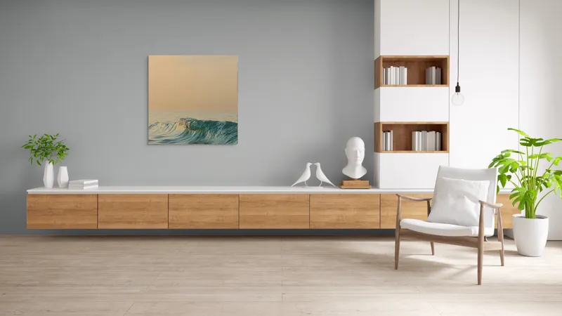 Tablou Canvas, "Valurile dimineții pe mare liniștită", Ocean, Valuri, Apus, Liniște, Reflexie, Horizon, Natură, 100 x 100 cm – poza 8