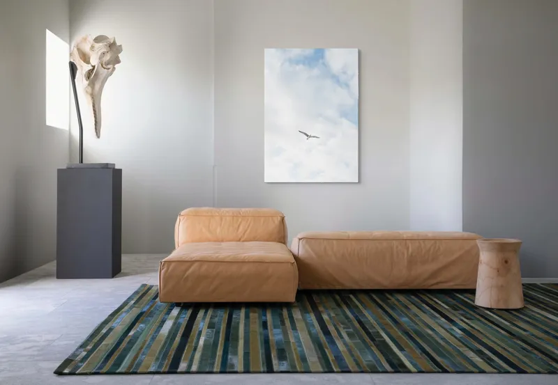 Tablou Canvas, "Pescăruș în zbor liber pe cer", Cer, Nori, Păsare, Zbor, Libertate, 70 x 100 cm – poza 7