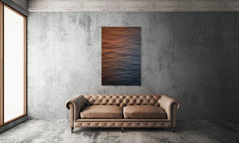 Tablou Canvas, "Apus oglindit pe valuri liniștite", Apus, Calm, Oglindire, Valuri, Cercul, Reflecție, Armonie, Liniște, Apă, Serenitate, 100 x 150 cm – poza 6