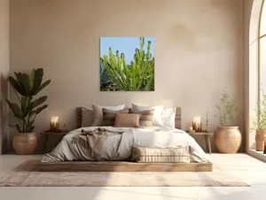Tablou Canvas, "Cactuși în bătaia soarelui de vară", 100 x 100 cm – poza 4
