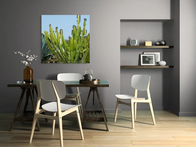 Tablou Canvas, "Cactuși în bătaia soarelui de vară", 100 x 100 cm – poza 6