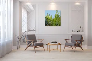 Tablou Canvas, "Cactuși în bătaia soarelui de vară", 100 x 100 cm – poza 7