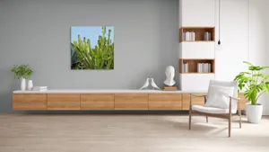 Tablou Canvas, "Cactuși în bătaia soarelui de vară", 100 x 100 cm – poza 8