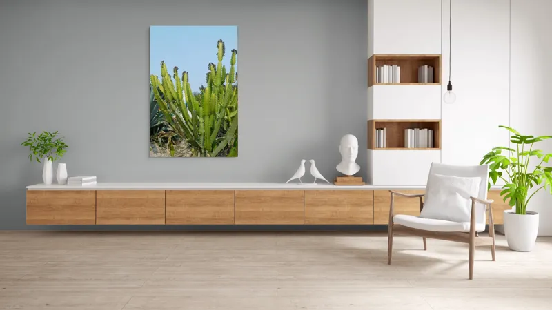 Tablou Canvas, "Cactuși în bătaia soarelui de vară", 100 x 150 cm – poza 8