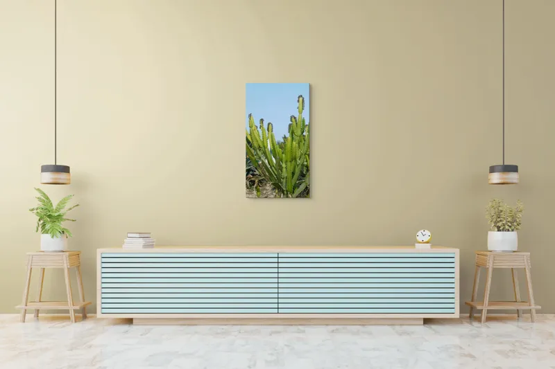 Tablou Canvas, "Cactuși în bătaia soarelui de vară", 50 x 90 cm – poza 6