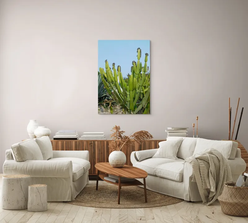 Tablou Canvas, "Cactuși în bătaia soarelui de vară", 70 x 100 cm – poza 4