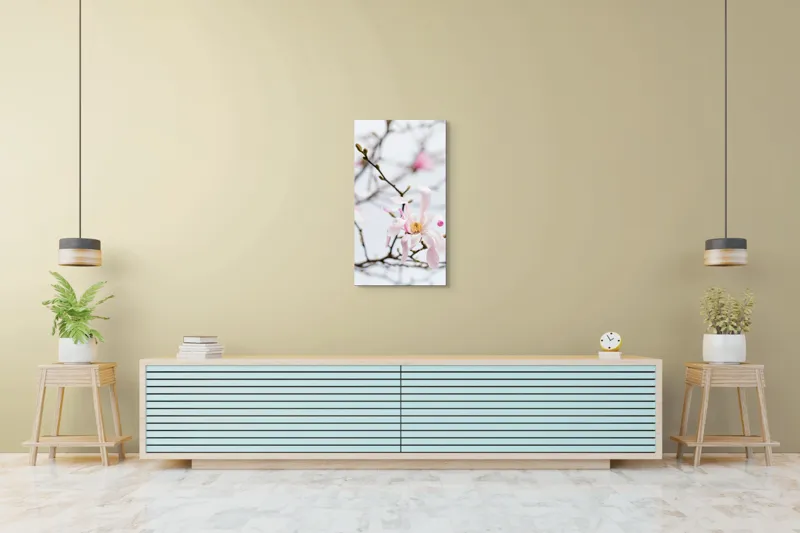 Tablou Canvas, "Magnolie delicată înflorită primăvara", Floare, Frumusețe, Delicatețe, Primăvară, Natură, Petale, Culoare, Eleganță, 50 x 90 cm – poza 6