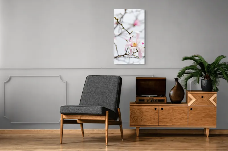 Tablou Canvas, "Magnolie delicată înflorită primăvara", Floare, Frumusețe, Delicatețe, Primăvară, Natură, Petale, Culoare, Eleganță, 50 x 90 cm – poza 8