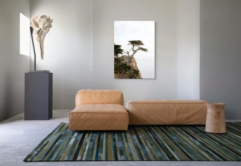 Tablou Canvas, "Arbore solitar pe stâncă marină", Copac, Stâncă, Ocean, Cer, Vânt, Natură, Singurătate, Libertate, 70 x 100 cm – poza 7