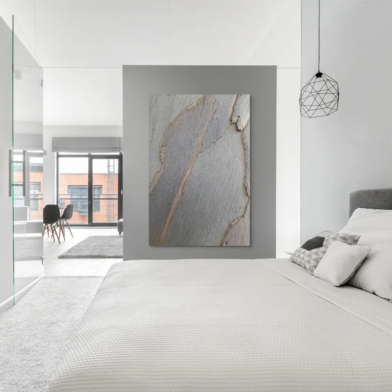 Tablou Canvas, "Bucăți de scoarță pe copac alb", Piele, Textură, Natural, Model, Organic, Suprafață, Arbor., 100 x 150 cm – poza 5