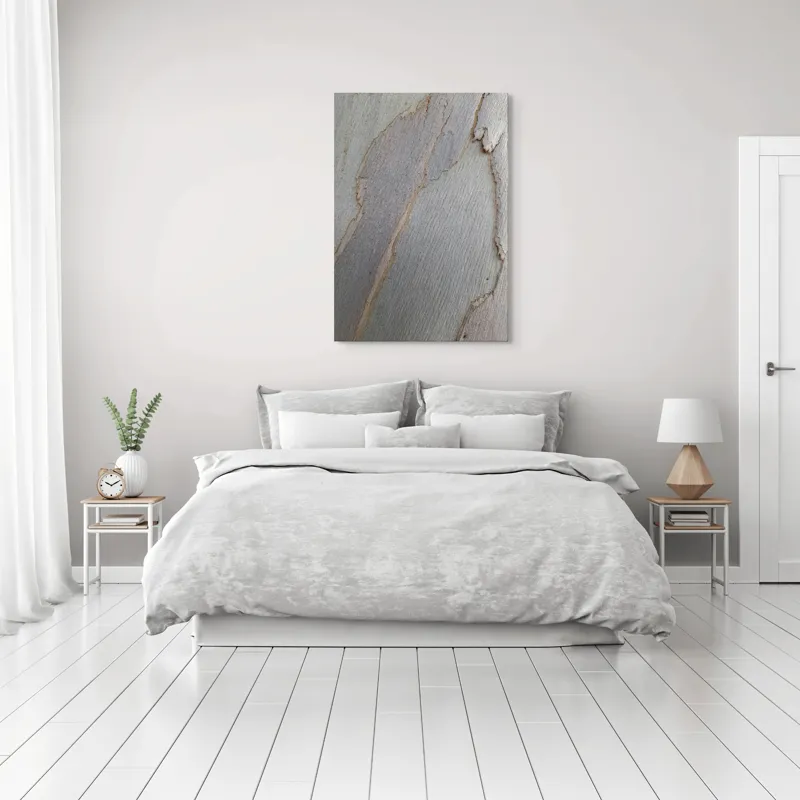 Tablou Canvas, "Bucăți de scoarță pe copac alb", Piele, Textură, Natural, Model, Organic, Suprafață, Arbor., 70 x 100 cm – poza 3