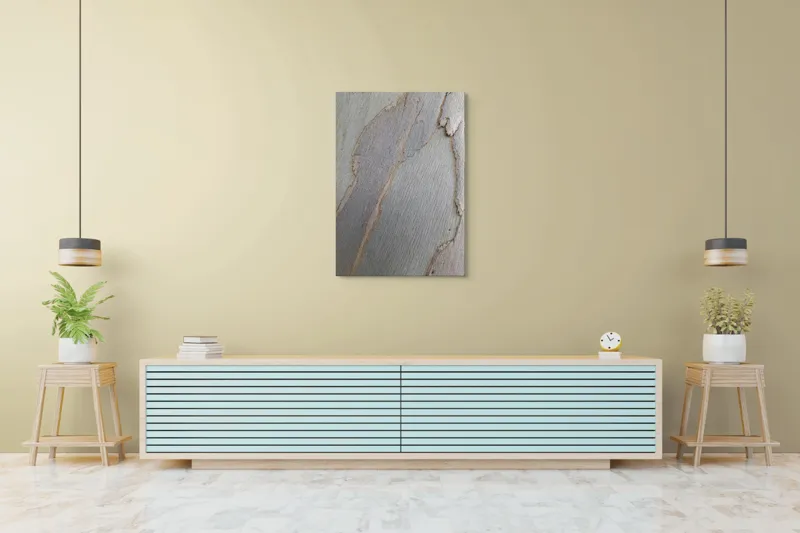 Tablou Canvas, "Bucăți de scoarță pe copac alb", Piele, Textură, Natural, Model, Organic, Suprafață, Arbor., 70 x 100 cm – poza 5