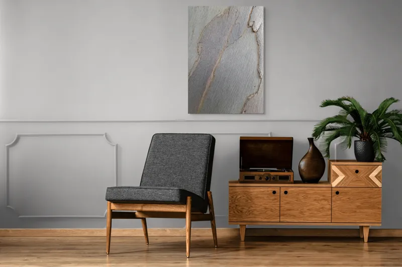 Tablou Canvas, "Bucăți de scoarță pe copac alb", Piele, Textură, Natural, Model, Organic, Suprafață, Arbor., 70 x 100 cm – poza 6