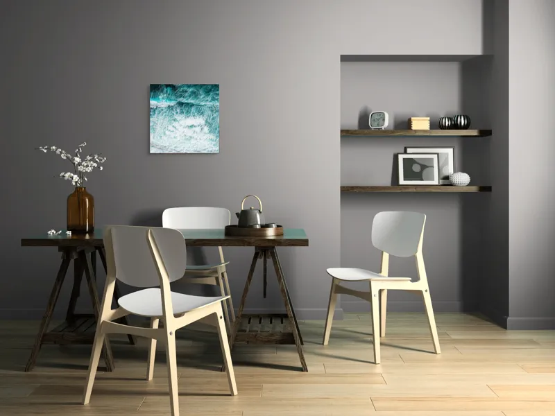 Tablou Canvas, "Valurile mării în dans turcoaz", Valuri, Spumă, Azuriu, Turcoaz, Învolburare, Ocean, Energie, Natură, 50 x 50 cm – poza 8