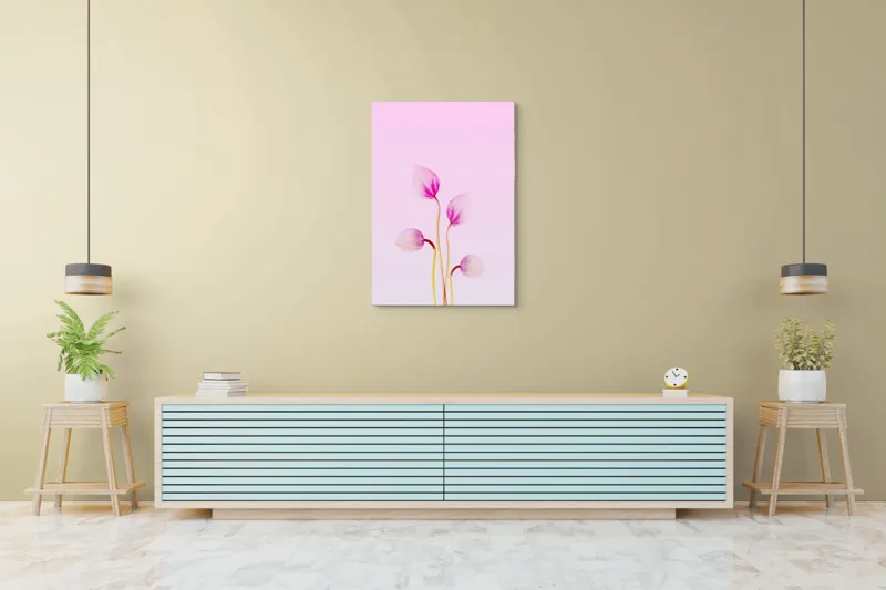 Tablou Canvas, "Corole roz spre lumina dimineții", Floare, Grație, Delicatețe, Pastel, Subtilitate, Artă, Natură, Simplitate, 70 x 100 cm – poza 5