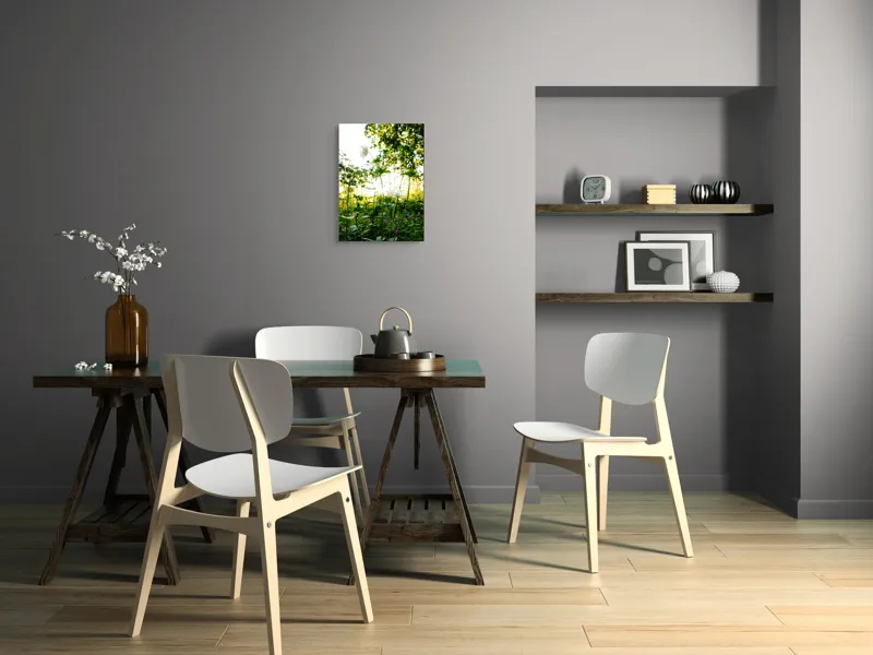 Tablou Canvas, "Flori albe în lumină de vară", Flori, Soare, Natură, Verdeață, Luminozitate, Delicatețe, Încântare, Frumusețe, 39 x 54 cm – poza 7