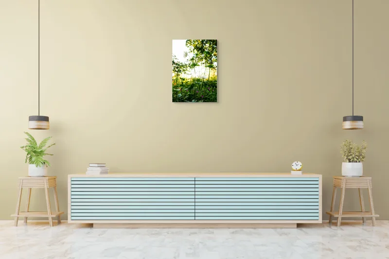 Tablou Canvas, "Flori albe în lumină de vară", Flori, Soare, Natură, Verdeață, Luminozitate, Delicatețe, Încântare, Frumusețe, 50 x 70 cm – poza 6