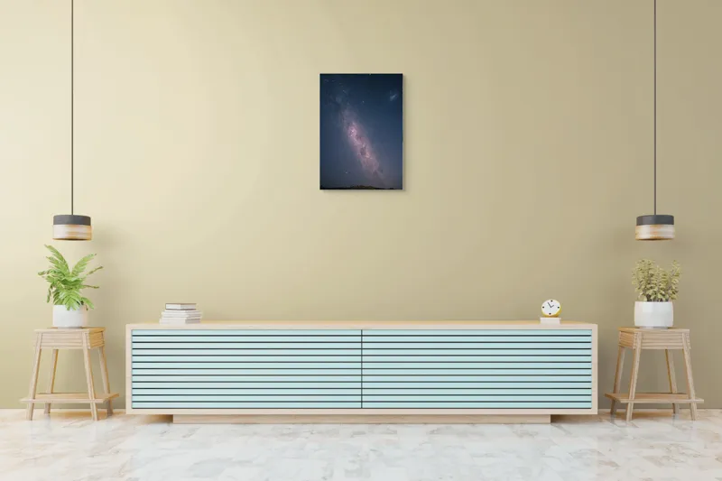 Tablou Canvas, "Calea Lactee pe cerul nopții", Stele, Galaxie, Cer, Noapte, Univers, Strălucire, Mister, Infinit, Lumină, Constelații, 50 x 70 cm – poza 6