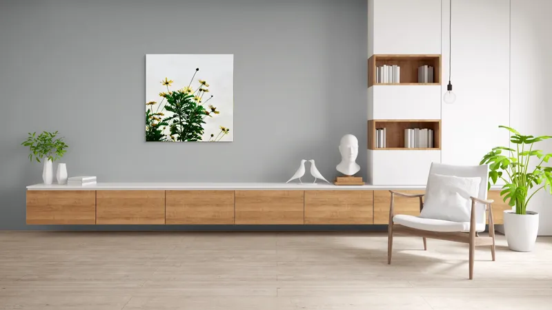Tablou Canvas, "Flori sălbatice sub soare blând", Flori, Galbene, Delicate, Frunze, Verzi, Natură, Simplă, Lumină, Zori, Fragilitate, 100 x 100 cm – poza 8