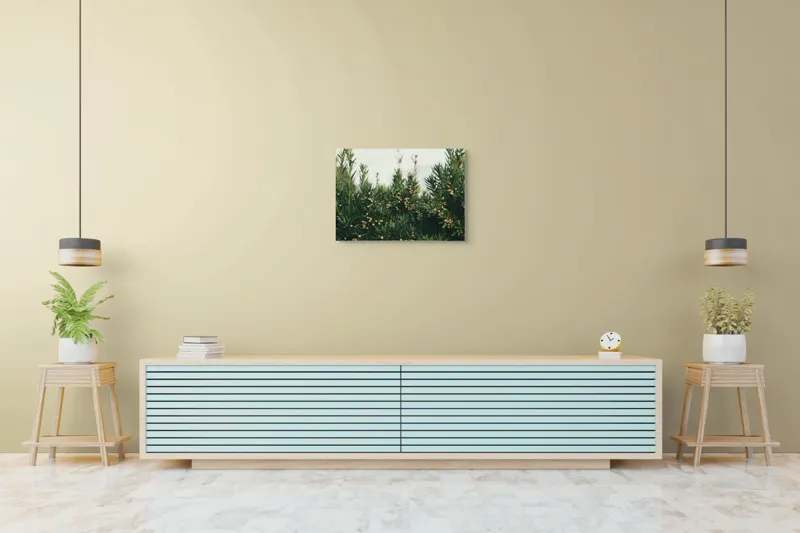 Tablou Canvas, "Mugurii misteriosi ai naturii veșnic verzi", Verde, Crenguțe, Muguri, Natural, Vegetație, Densitate, Aproape, 70 x 50 cm – poza 7