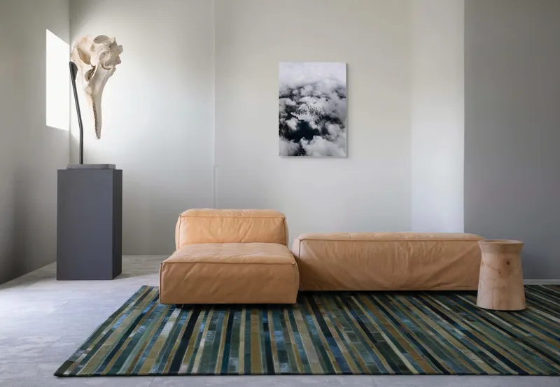 Tablou Canvas, "Munte ascuns printre nori albi", Norii, Zăpadă, Munți, Mister, Frig, Înalt, Viziune, Natură, Serenity, Contrast, 50 x 70 cm – poza 7