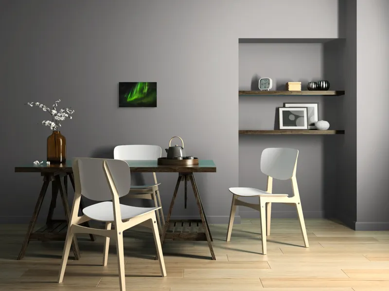 Tablou Canvas, "Lumini verzi în noaptea polară", Lumină, Verde, Cer, Noapte, Mister, Natură, Dans, Frumusețe, Ceresc, Vise, 39 x 26 cm – poza 6