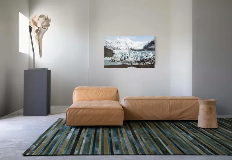 Tablou Canvas, "Peisaj înghețat sub cer albastru", Glaciar, Munți, Gheață, Peisaj, Natură, Cer, Aventură, Înghețat, Magnific, Liniște, 90 x 50 cm – poza 8