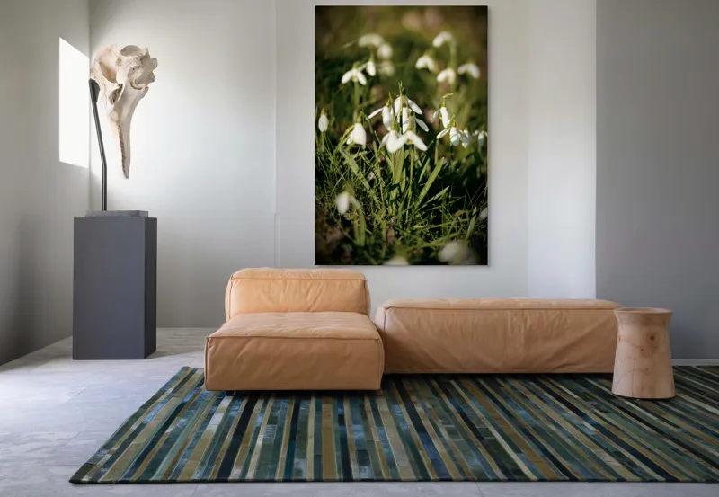 Tablou Canvas, "Vestitorii primăverii în lumina blândă", Flori, Gingășie, Primăvară, Alb, Natură, Verde, Delicatețe, Prospețime, Pădure, Răcoare, 100 x 150 cm – poza 7