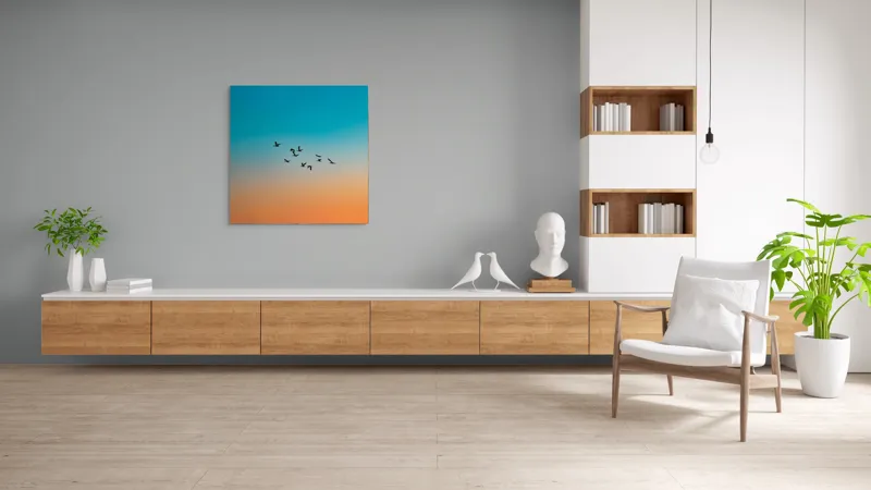 Tablou Canvas, "Zborul liniștit al înserării", Zbor, Păsări, Cer, Apus, Orizont, Culoare, Siluetă, Armonie, Natură, 100 x 100 cm – poza 8